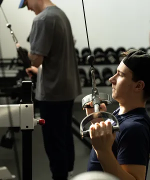 boy in strength centre 