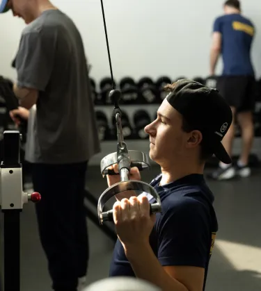 boy in strength centre 