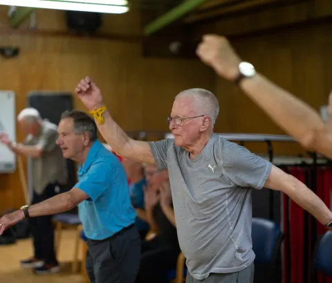 man exercising 